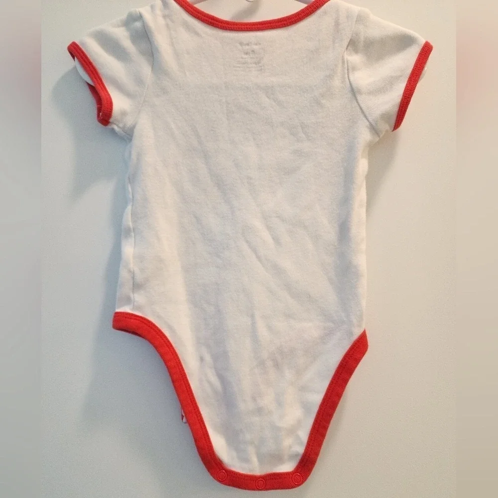 Kid's 9m Carter's‎ white fouth of July onesie patriotic Heroic Holiday America